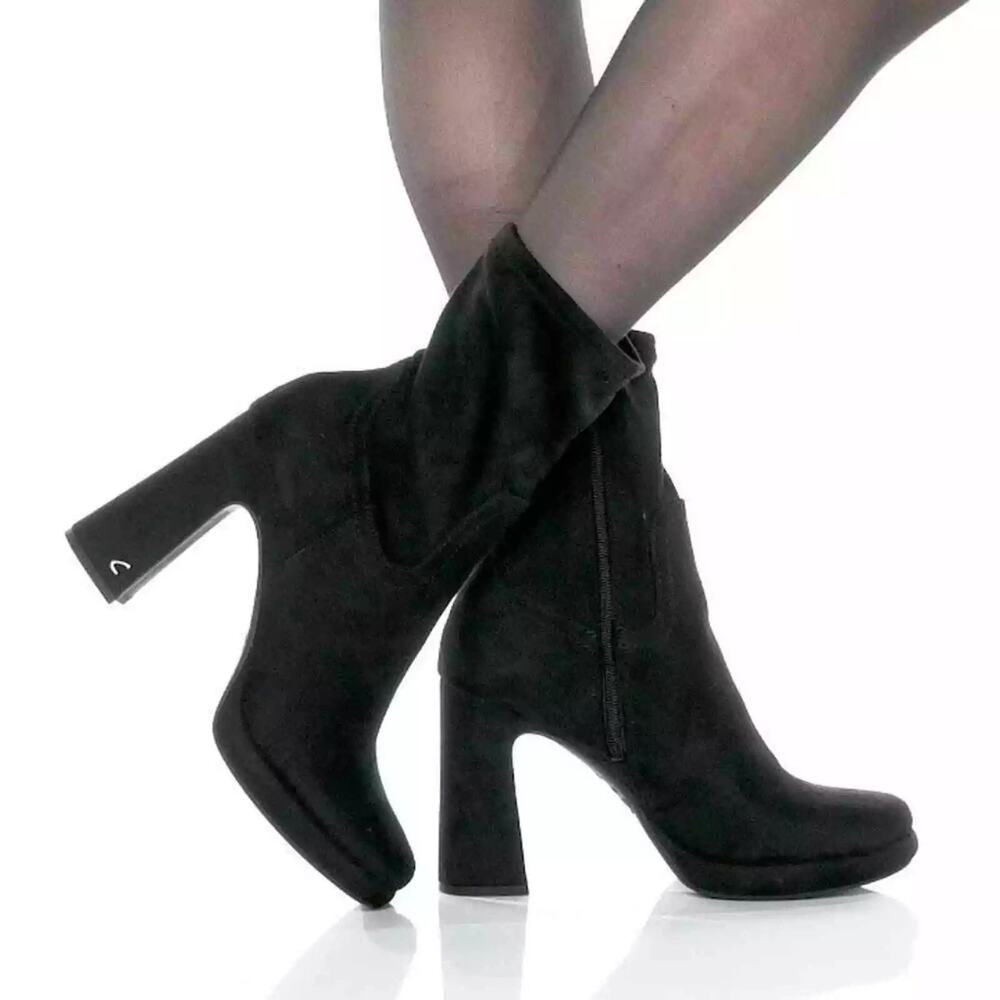 New Circus by Sam Edelman Francis Platform Bootie Black Womens Size 8.5M